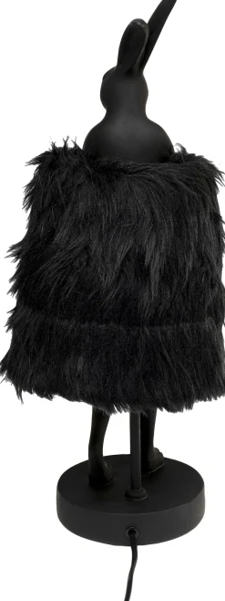KARE Tischleuchte Animal Rabbit Fur Schwarz/Gold 50cm