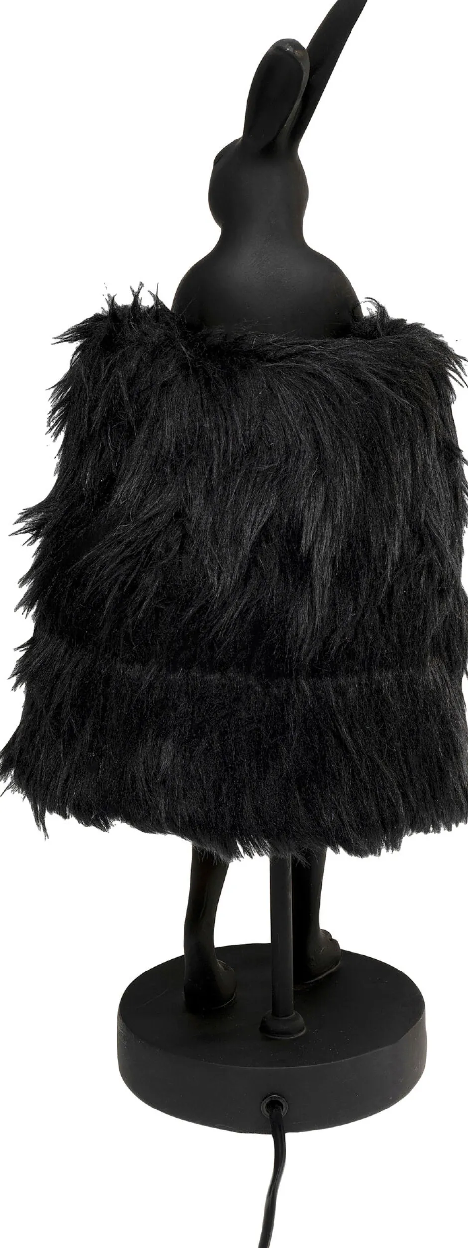 KARE Tischleuchte Animal Rabbit Fur Schwarz/Gold 50cm