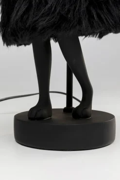 KARE Tischleuchte Animal Rabbit Fur Schwarz/Gold 50cm