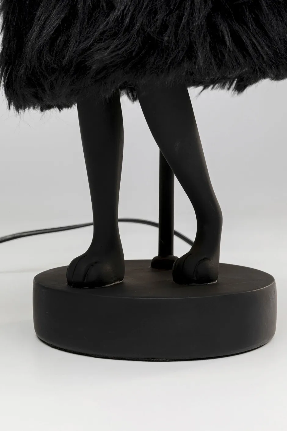 KARE Tischleuchte Animal Rabbit Fur Schwarz/Gold 50cm