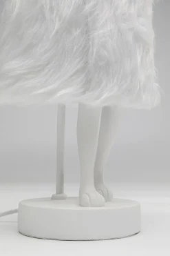KARE Tischleuchte Animal Rabbit Fur Weiß/Silber 50cm