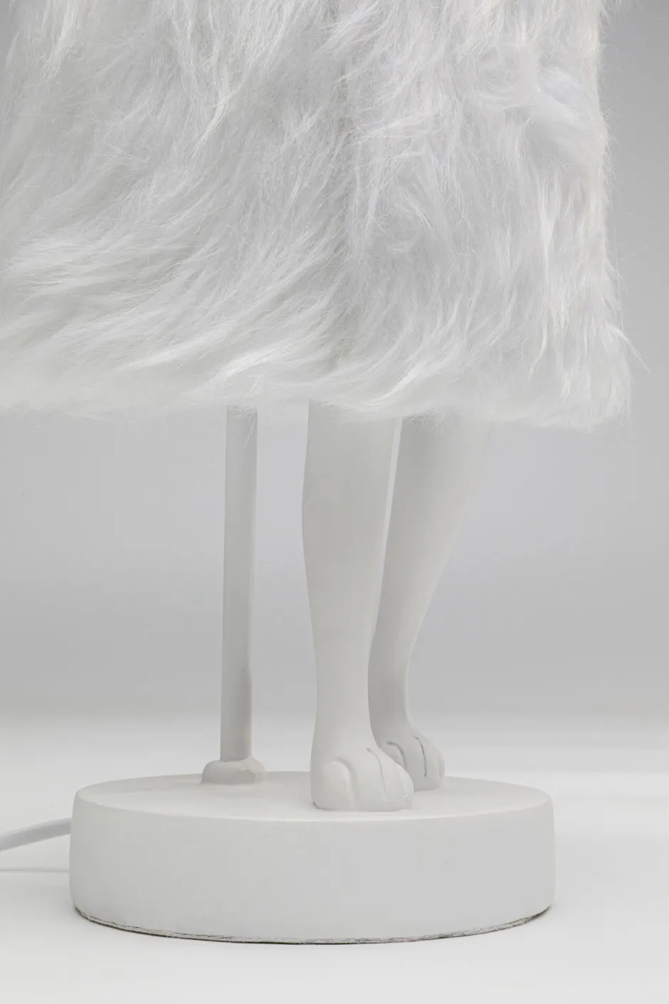 KARE Tischleuchte Animal Rabbit Fur Weiß/Silber 50cm