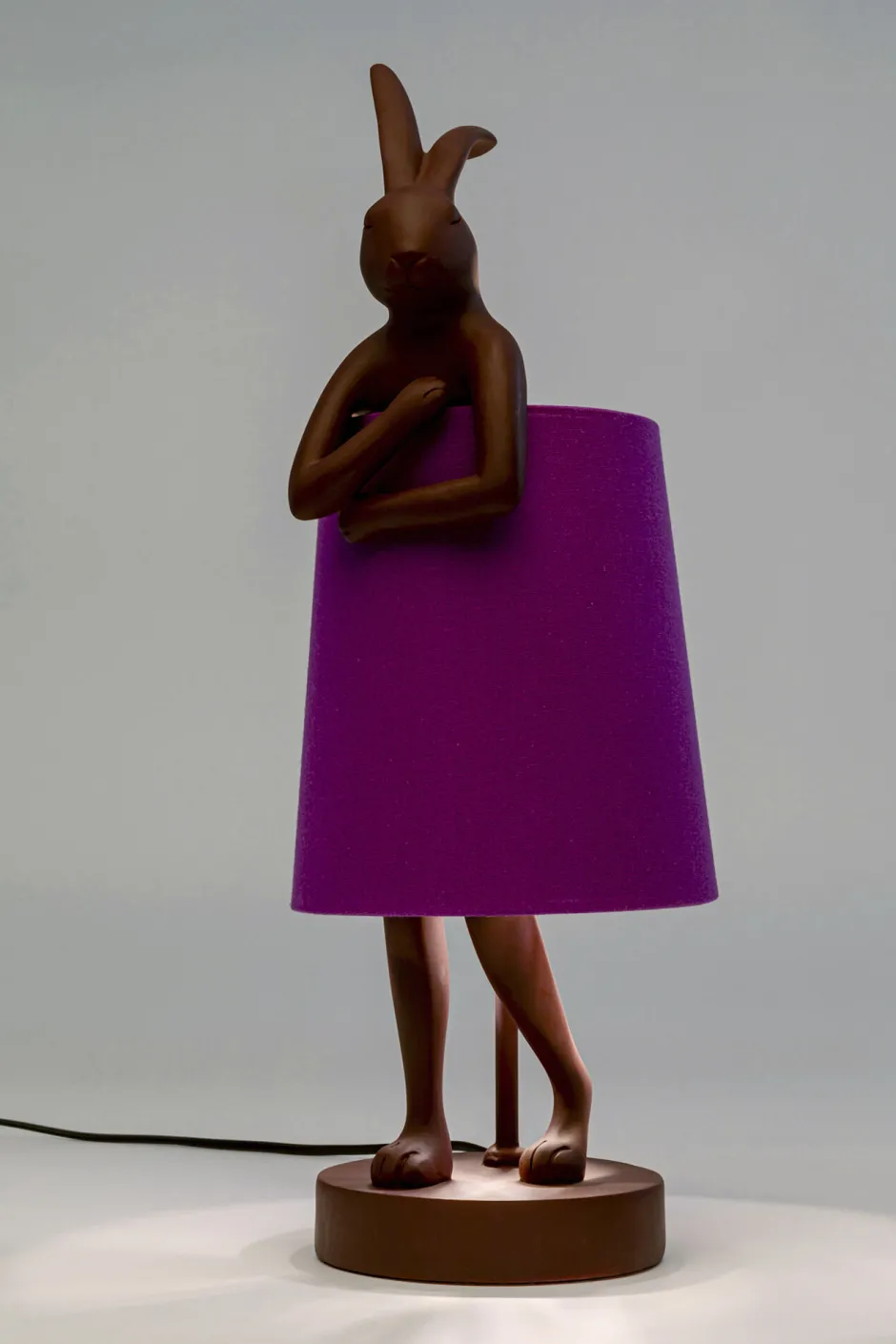KARE Tischleuchte Animal Rabbit Rot/Lila 50cm