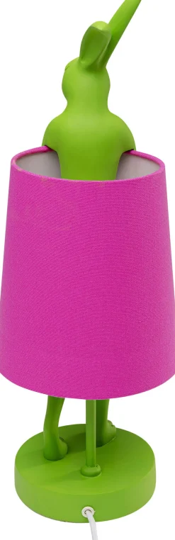 KARE Tischleuchte Animal Rabbit Grün/Pink 50cm