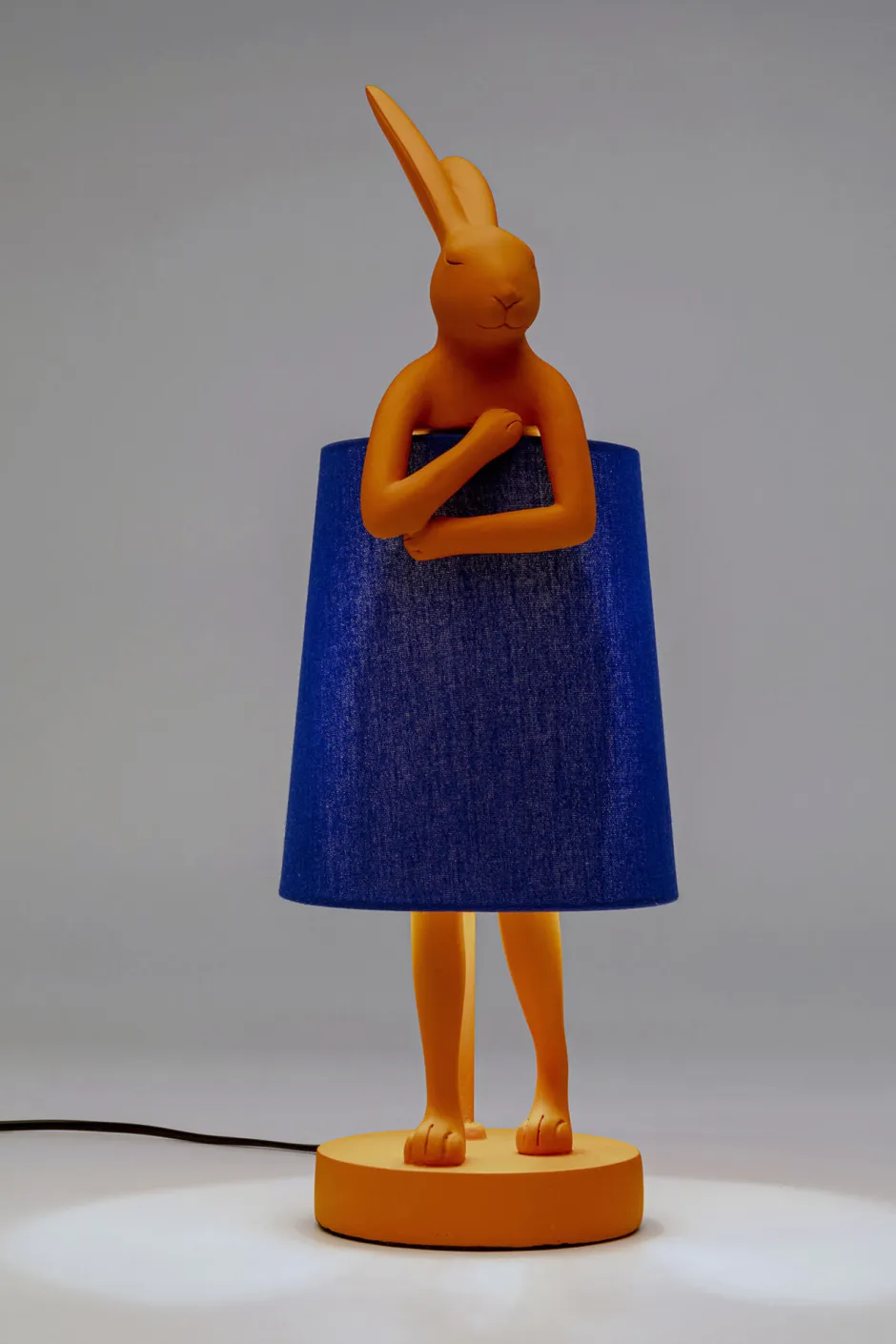 KARE Tischleuchte Animal Rabbit Orange/Blau 50cm