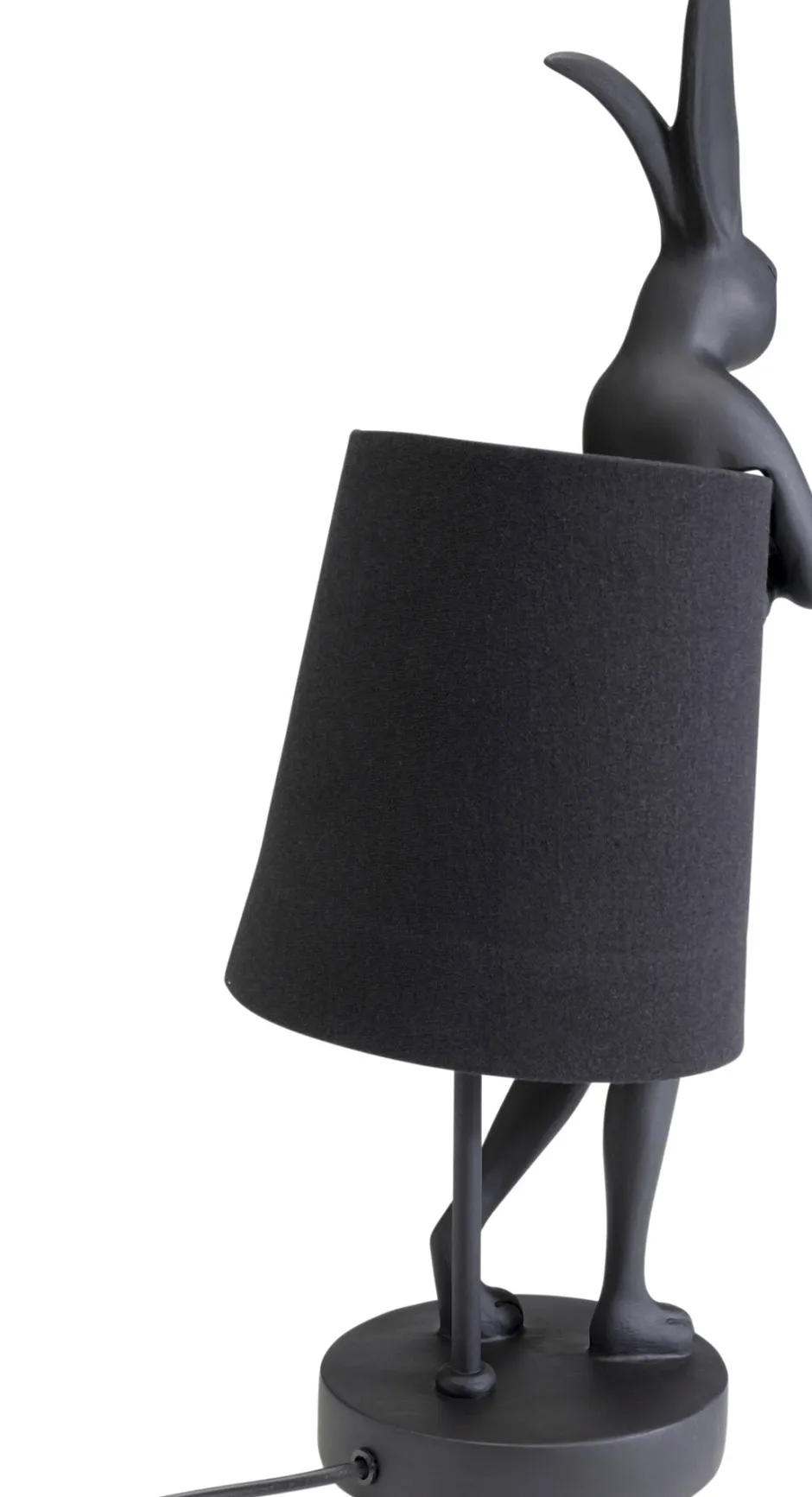 KARE Tischleuchte Animal Rabbit Matt Schwarz 50cm