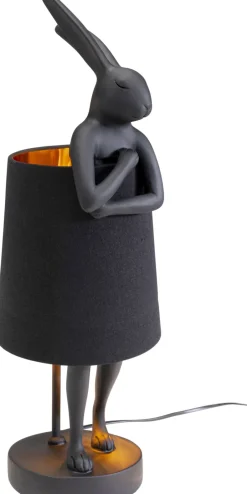KARE Tischleuchte Animal Rabbit Matt Schwarz 50cm