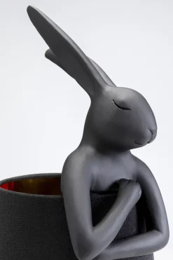 KARE Tischleuchte Animal Rabbit Matt Schwarz 50cm