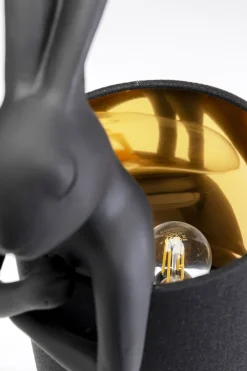 KARE Tischleuchte Animal Rabbit Matt Schwarz 50cm