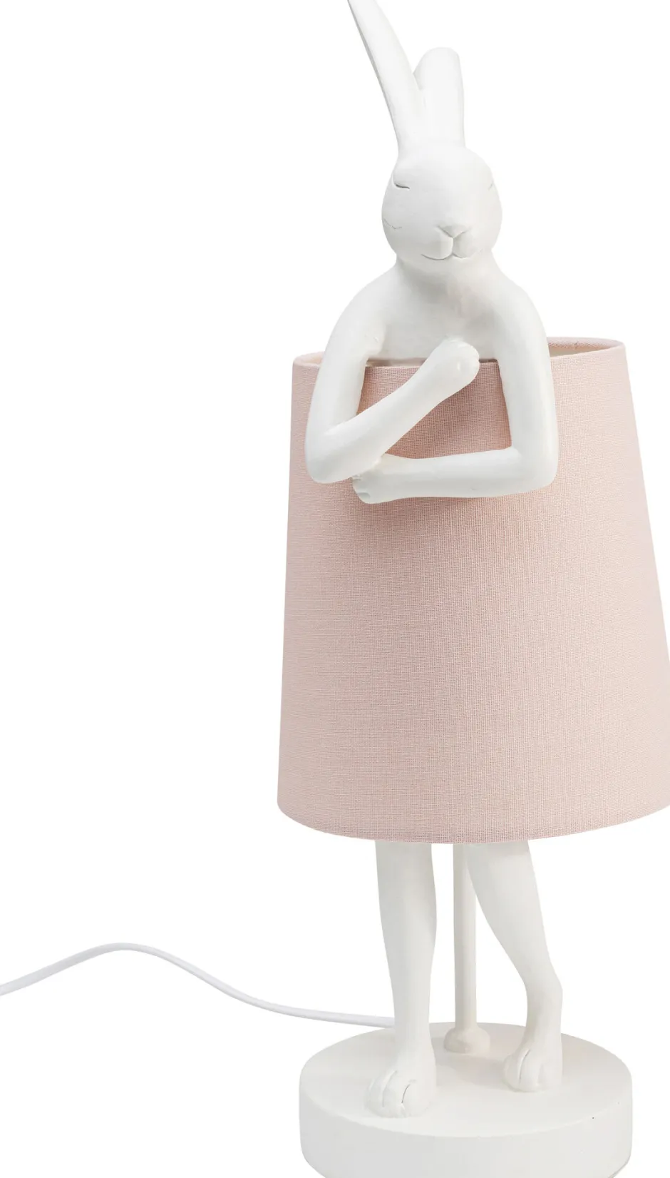 KARE Tischleuchte Animal Rabbit Weiß/Rosa 50cm