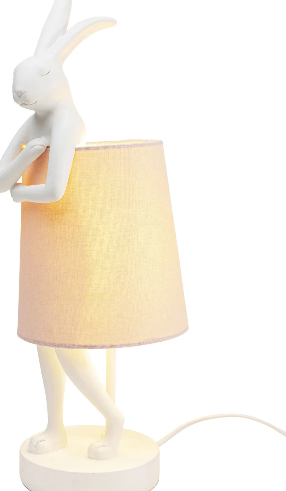 KARE Tischleuchte Animal Rabbit Weiß/Rosa 50cm