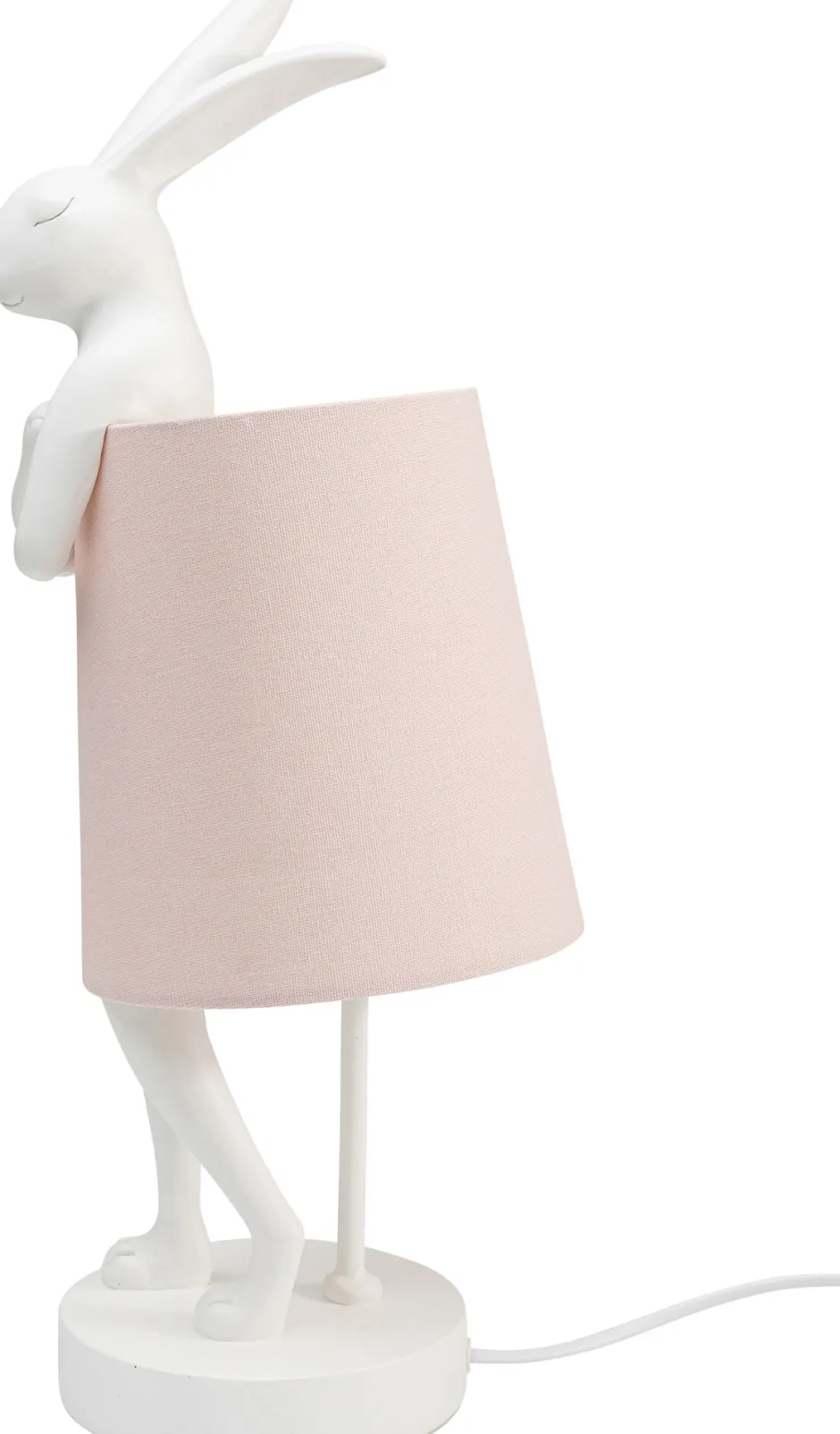 KARE Tischleuchte Animal Rabbit Weiß/Rosa 50cm