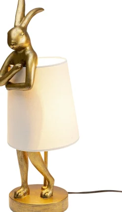 KARE Tischleuchte Animal Rabbit Gold/Weiß 50cm