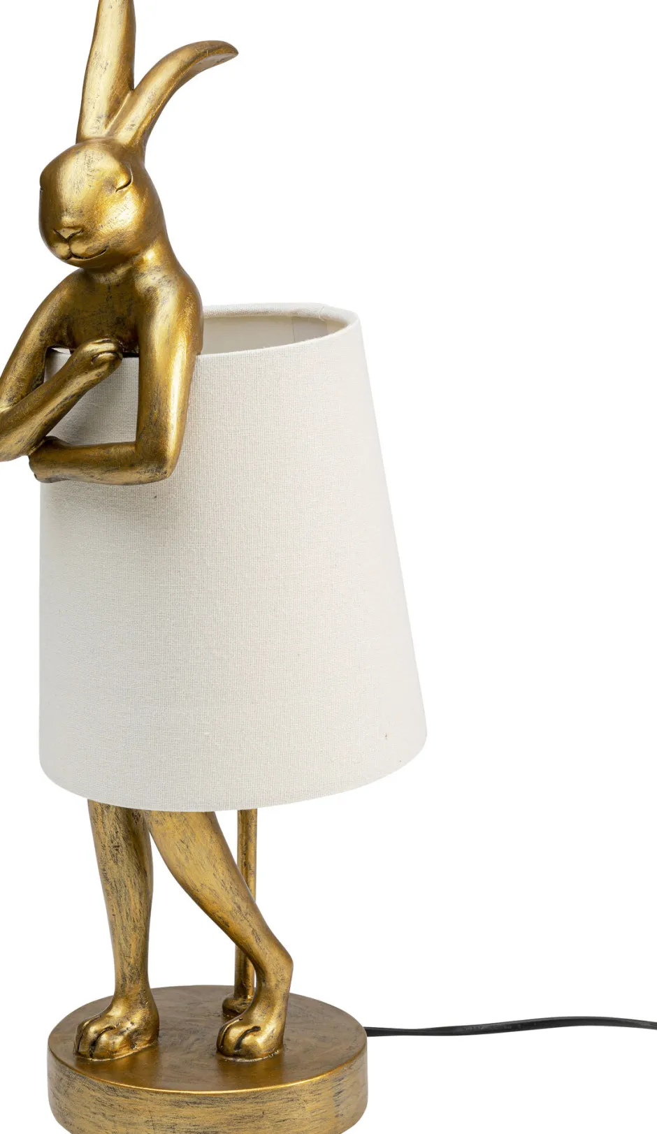 KARE Tischleuchte Animal Rabbit Gold/Weiß 50cm