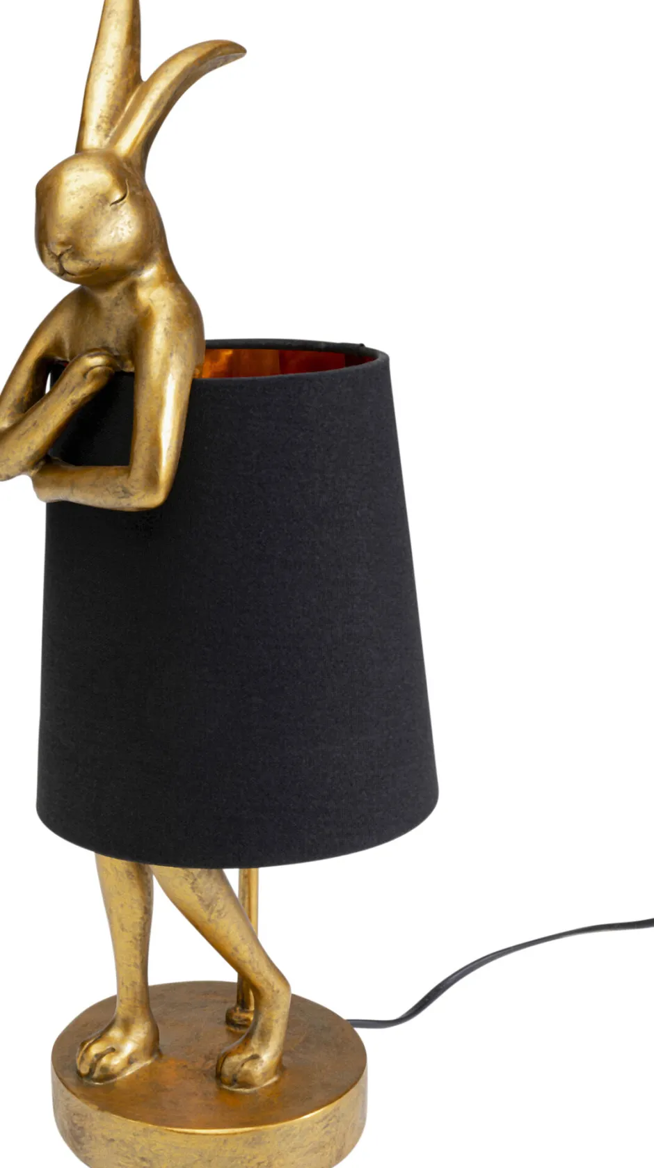KARE Tischleuchte Animal Rabbit Gold/Schwarz 50cm