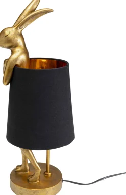 KARE Tischleuchte Animal Rabbit Gold/Schwarz 50cm