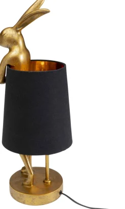 KARE Tischleuchte Animal Rabbit Gold/Schwarz 50cm