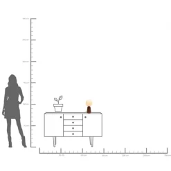 KARE Tischleuchte Bollie Rot 33cm