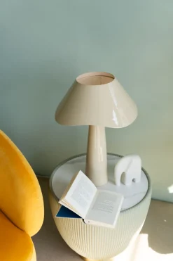 KARE Tischleuchte Cloudy Rund Ecru 49cm