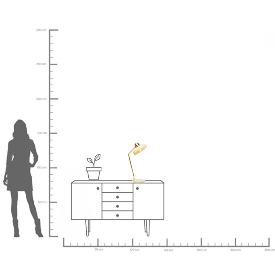 KARE Tischleuchte Demi Beige 56cm