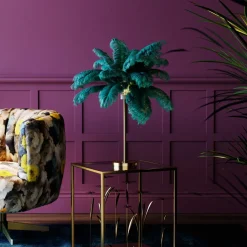 KARE Tischleuchte Feather Palm Grün 60cm