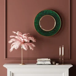 KARE Tischleuchte Feather Palm Pink 60cm