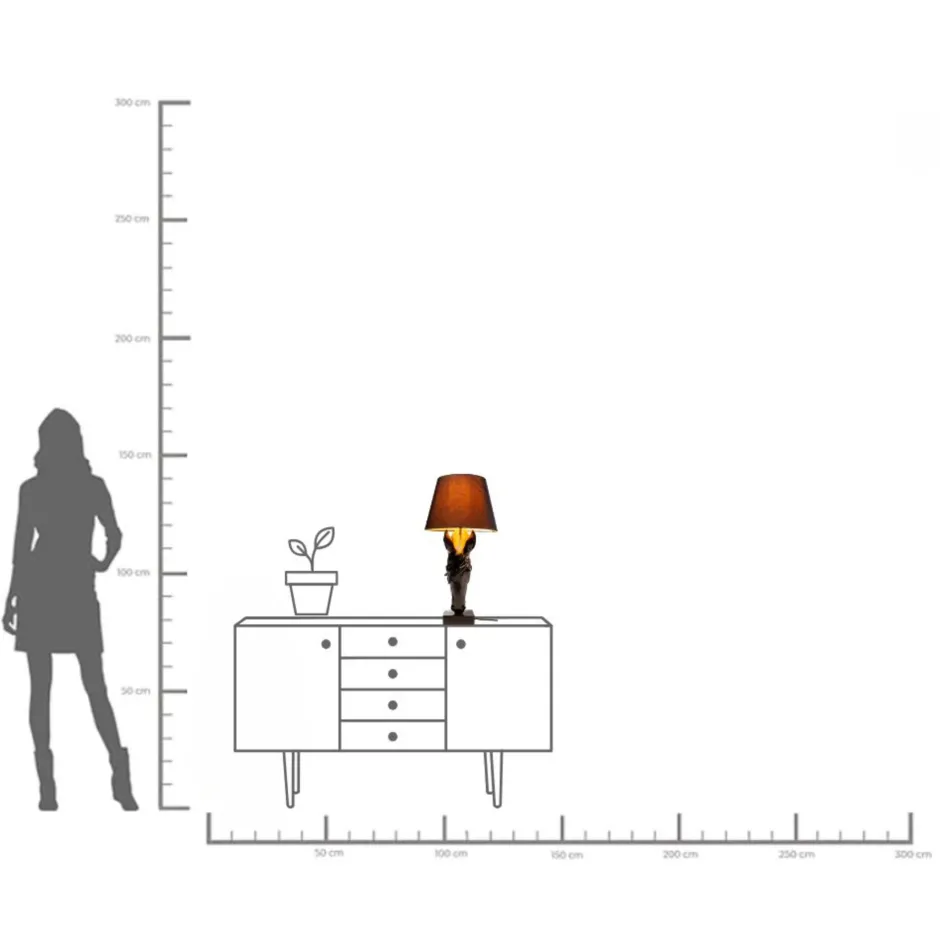 KARE Tischleuchte Horse Head 50cm