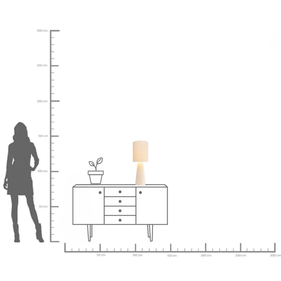 KARE Tischleuchte Marleen Beige Boucle 60cm