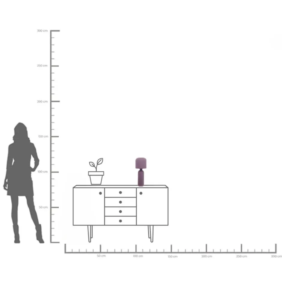 KARE Tischleuchte Maya Violett 39cm