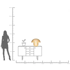 KARE Tischleuchte Mushroom Brass