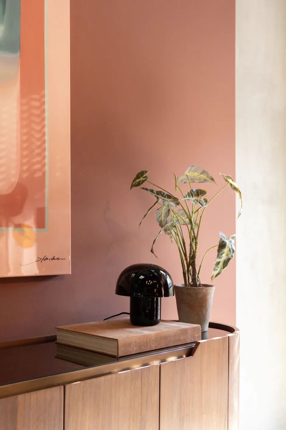 KARE Tischleuchte Mushroom Schwarz 20cm