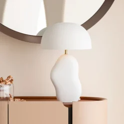 KARE Tischleuchte Nube Weiß 48cm