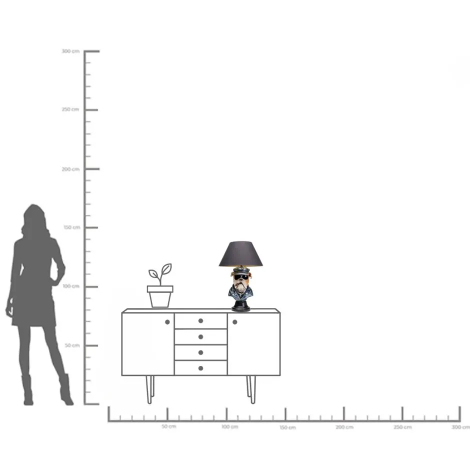 KARE Tischleuchte Punk Dog 57cm