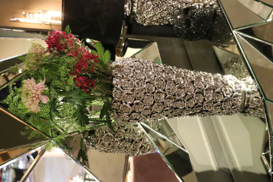 KARE Tischleuchte Rose Silber 57cm