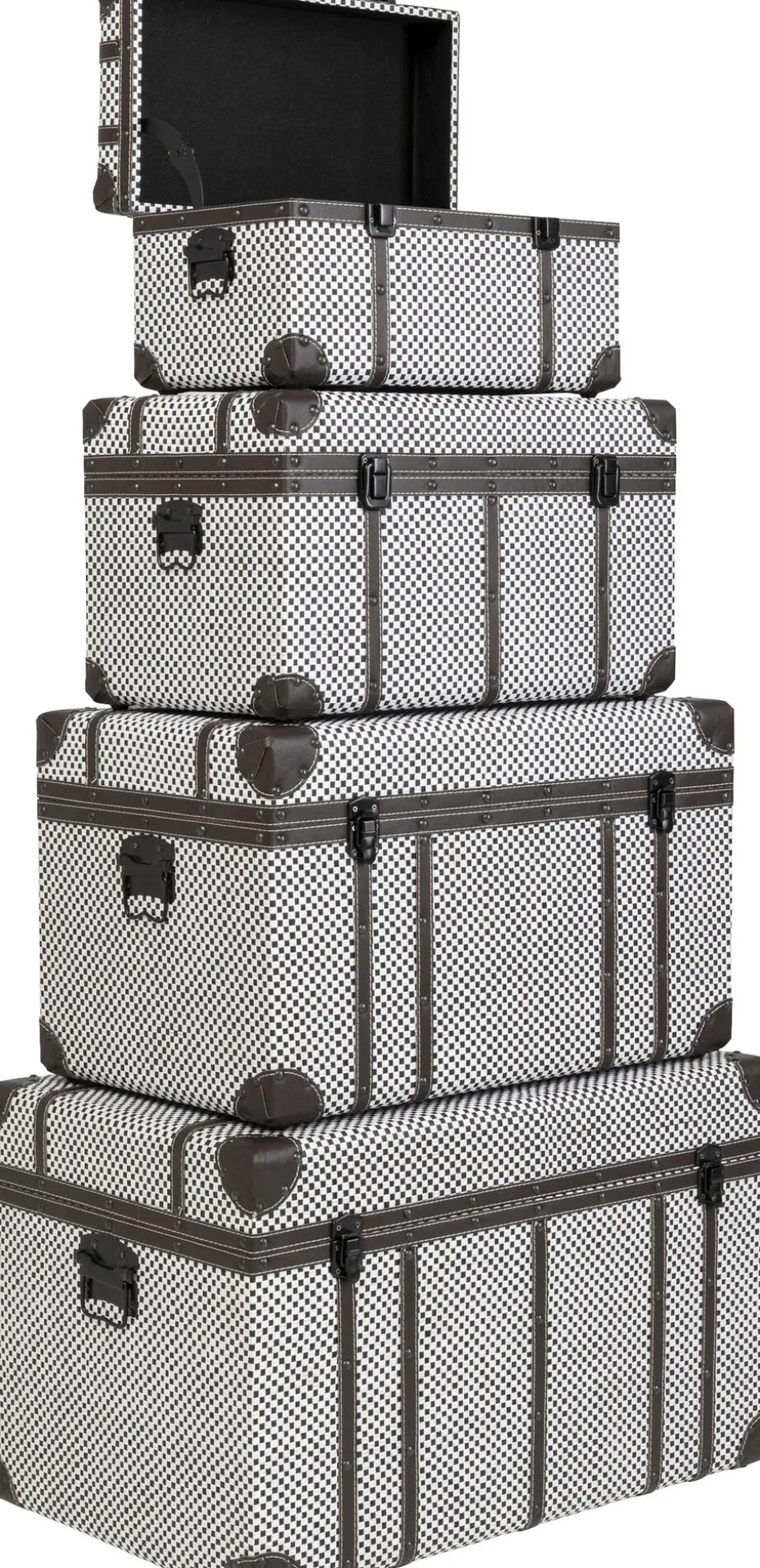 KARE Truhe Espresso (4/Set)