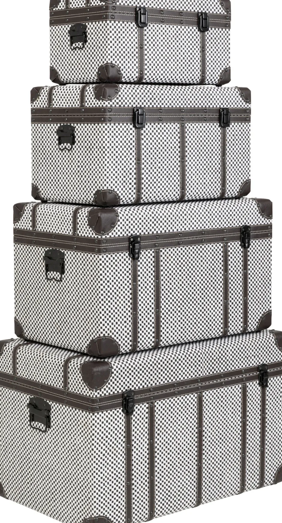 KARE Truhe Espresso (4/Set)