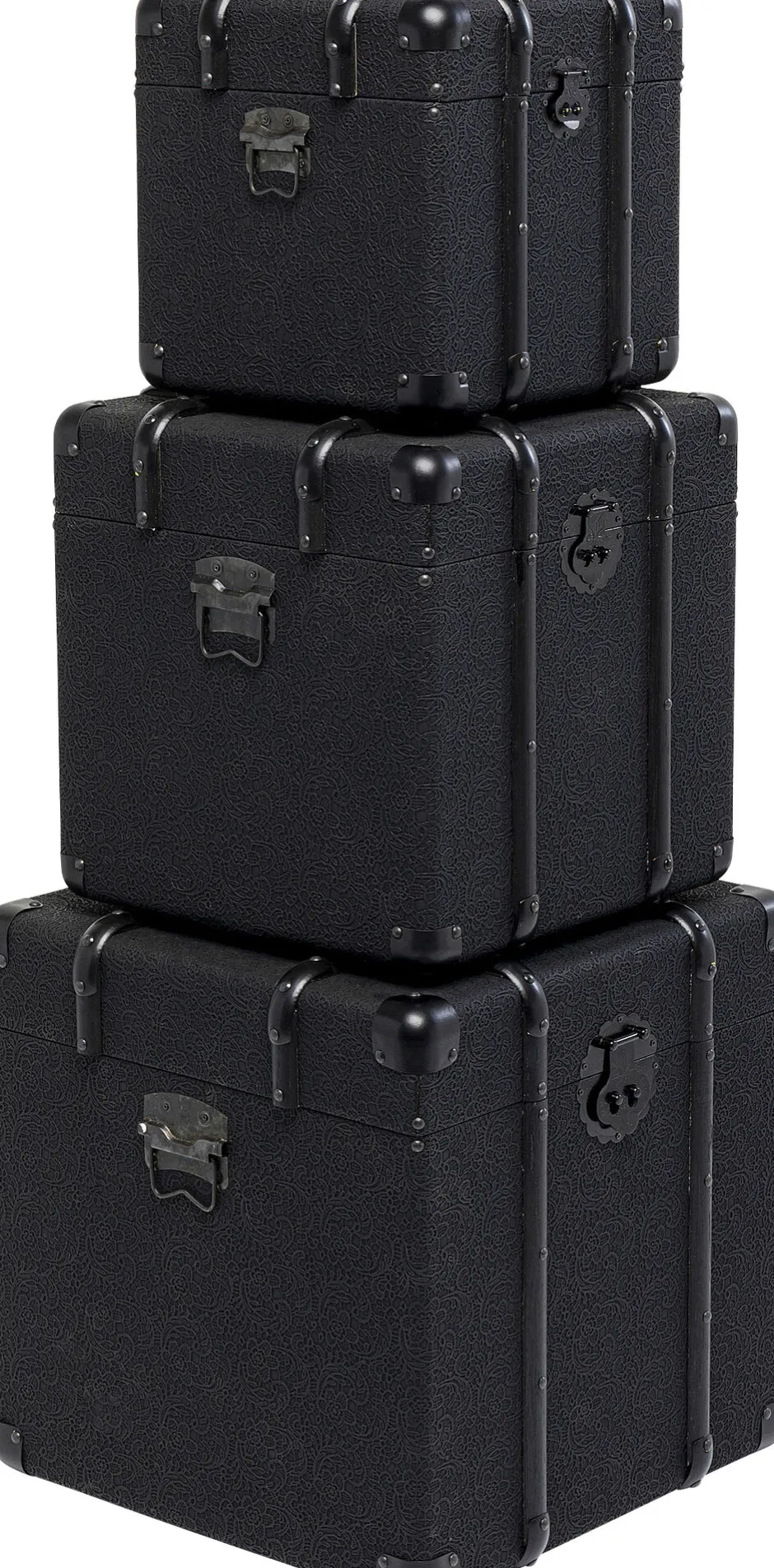 KARE Truhe Voyage Schwarz (3/Set)