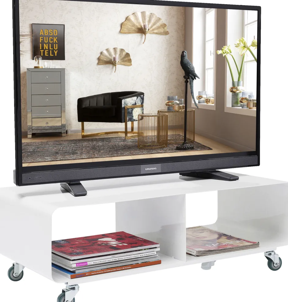 KARE TV Board Lounge M Mobil Weiß