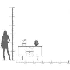 KARE Vase Anemone Grau 33cm