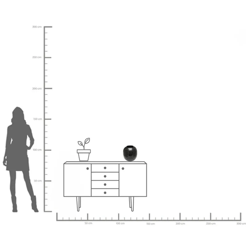 KARE Vase Black Mesh 26cm