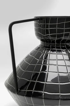 KARE Vase Black Mesh Handle 29cm
