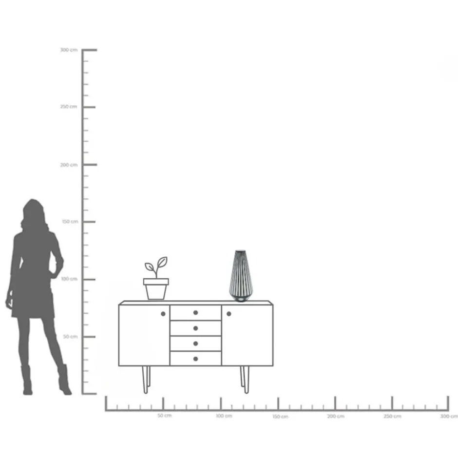 KARE Vase Brillar Cylinder 44cm