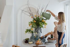 KARE Vase Butterflies Lightblue 50cm