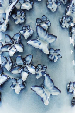KARE Vase Butterflies Lightblue 50cm