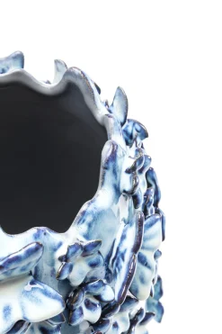 KARE Vase Butterflies Lightblue 35cm