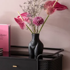 KARE Vase Donna Schwarz 22cm