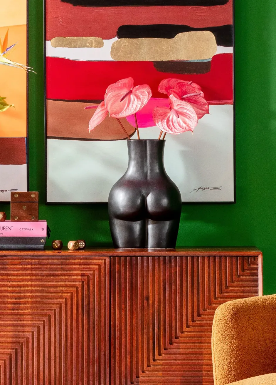 KARE Vase Donna Schwarz 40cm