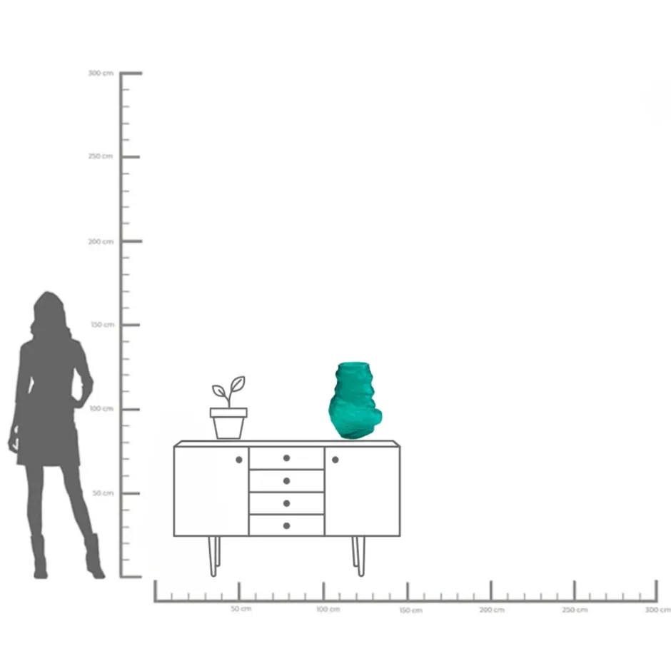 KARE Vase Enrique Türkis 47cm