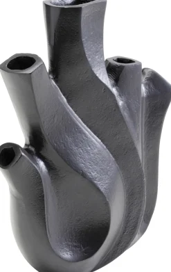KARE Vase Flame Schwarz 25cm
