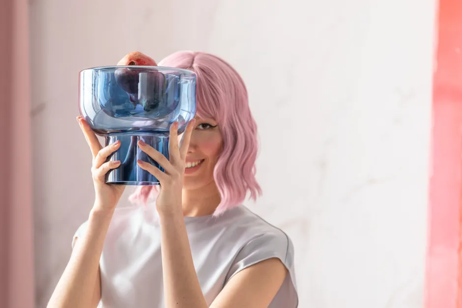 KARE Vase Grazioso Dunkelblau 22cm